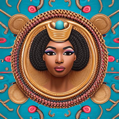 intricately rendered 3d hyper realistic african egyptian cleopatra queen · creative fabrica