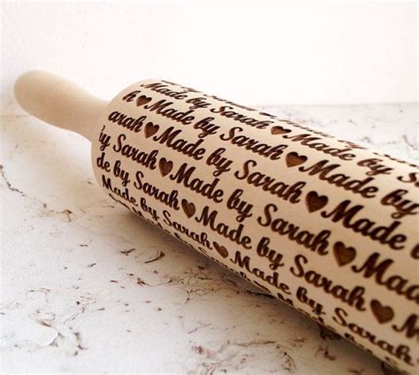 Personalized Embossing Rolling Pin Made By Design Custom Wooden
