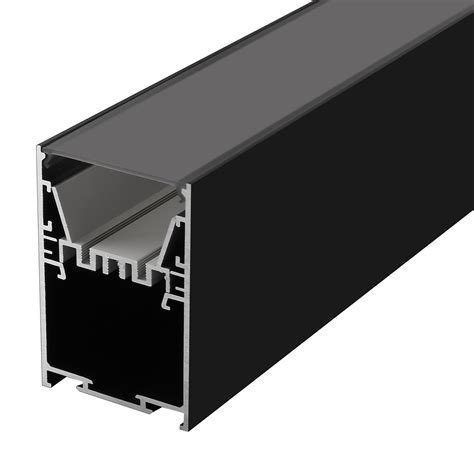 W38xh75mm Anodized Black Diffuser Aluminum Extrusion Profile For Led
