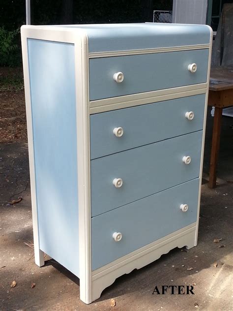 Repeat with a second coat of paint, if needed. DIY chalk painted furniture - waterfall dresser. Check my ...