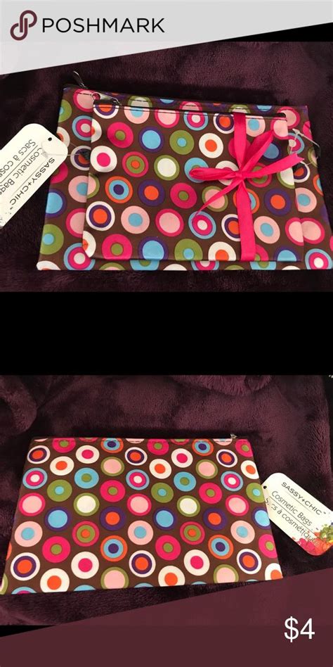 set of two sassy chic cosmetic bags