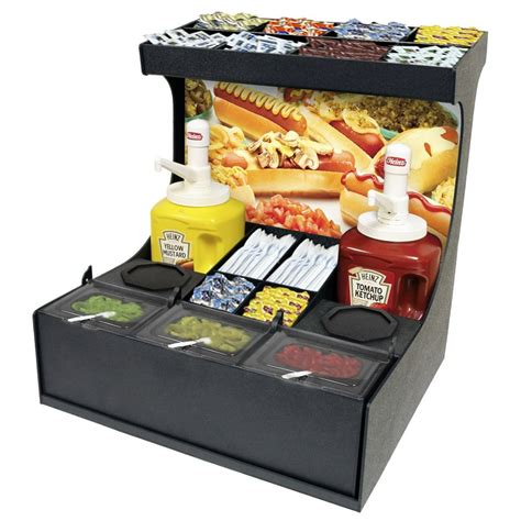 Condiment Organizer For Ketchup Mustard And More Removable Lidded