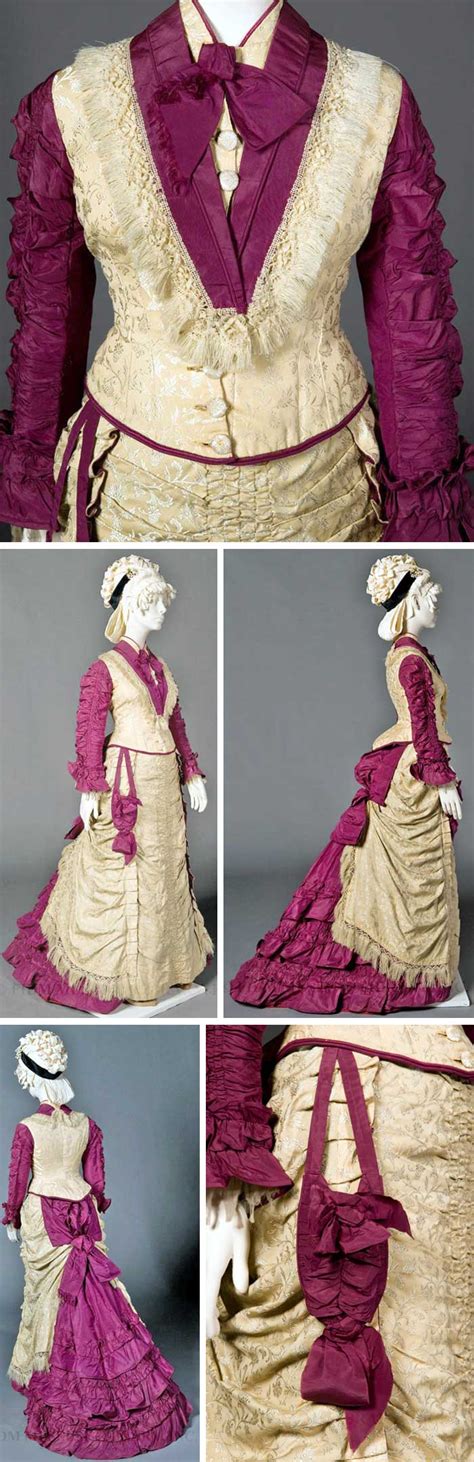 Reception Gown Maison Touin Paris 1876 77 Silk Faille Wool And Silk