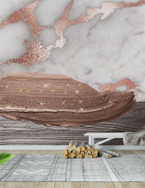 Marble Copper Blush And Metal Wallpaper From Metallic