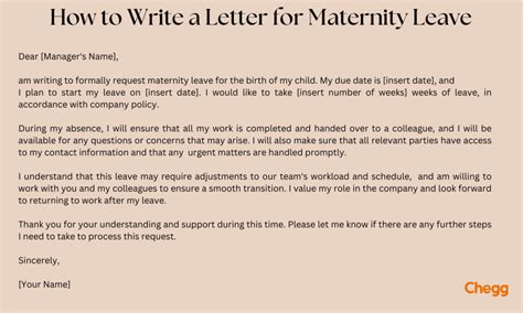 Write The Perfect Professional Letter For Maternity Leave