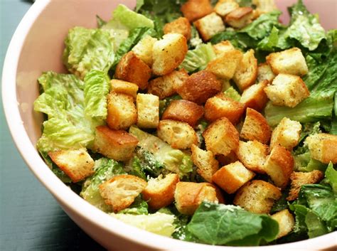 Caesar Salad With Toasty Garlic Croutons Coconut And Lime