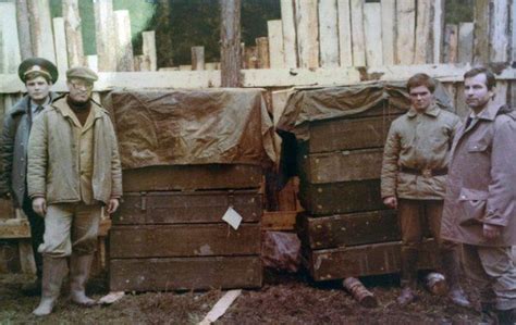 Ryabov With Boxes With Remains From Koptyaki Forest 1991 Romanov