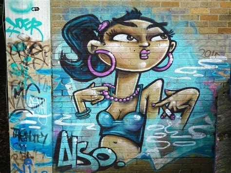 Street Art Graffiti On Brick Wall Free Stock Photo
