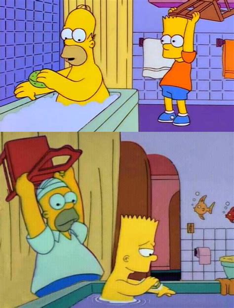 Bart Hits Homer With A Chair And Revenge — Combined Template Bart Hits