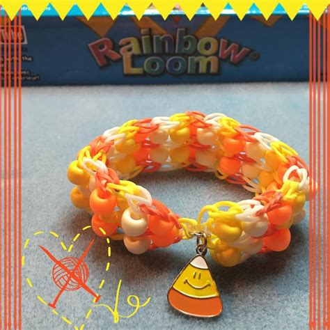 Candy Corn Rainbow Loom Bracelet Sparkle By Monica
