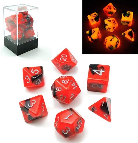 Bescon Two Tone Glow In The Dark Polyhedral Dice Set Hot