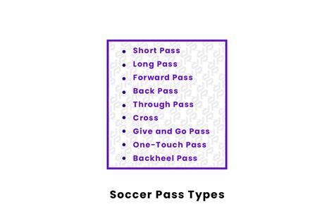 Soccer Pass Types