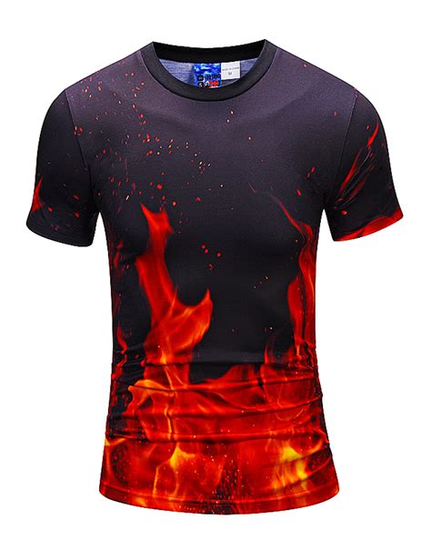 Fire Flames T Shirt Etsy Uk