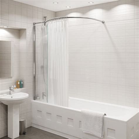 Kudos Inspire 1500 X 350mm Over Bath Shower Panel And Bow Rail 5obspbrr