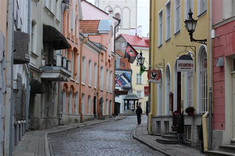 Street In Old Town Tallinn Estonia Free Stock Photo Public Domain