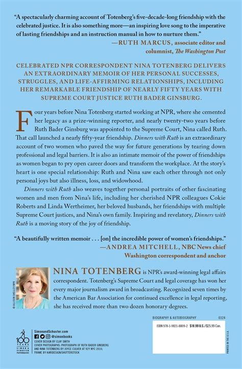 Dinners With Ruth Book By Nina Totenberg Official Publisher Page Simon And Schuster Uk