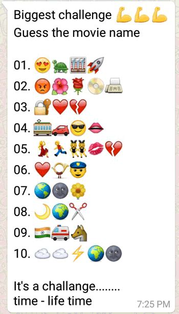 You guess the title of the film, and it only. Biggest Challenge Guess The Movie Name | Whatsapp Puzzle