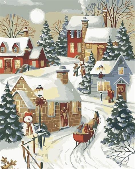 Christmas Paint By Numbers Paint By Numbers For Adult
