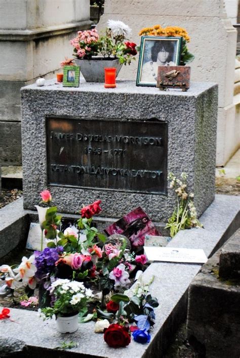 Jim Morrisons Grave Père Lachaise Cemetery Paris France The