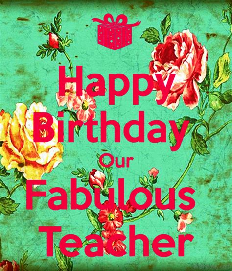 Happy Birthday Wish For Teacher