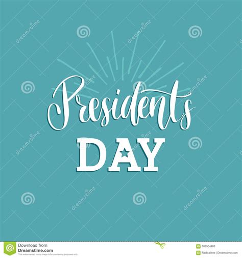 Happy Presidents Day Handwritten Phrase In Vectorused For Holiday