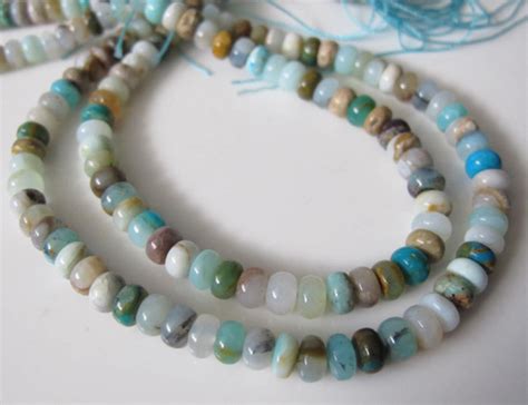 Peruvian Opal 6mm Smooth Rondelle Beads A