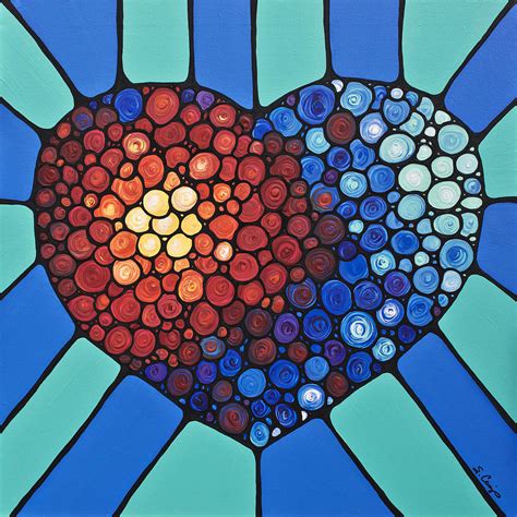 Heart Art Love Conquers All 2 Painting By Sharon Cummings