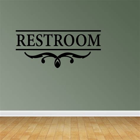 Restroom Bathroom Door Room Decor Door Label Organization Sticker Decal