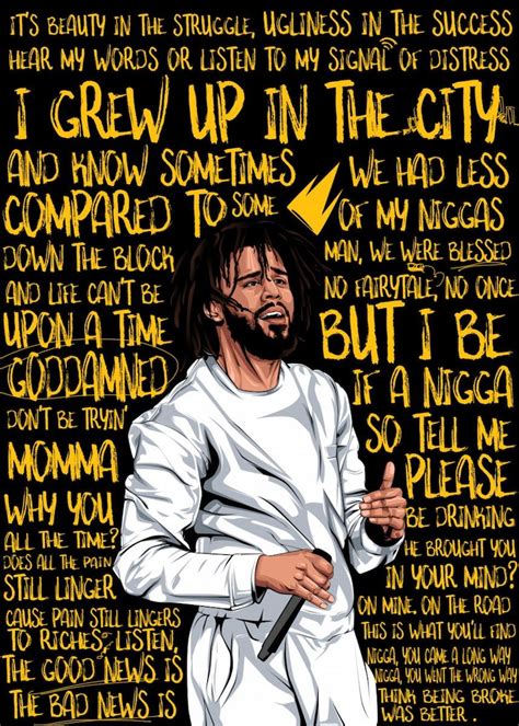 J Cole Song Love Yourz Poster Gloss Poster 17 X 24 Rse Academy Digital