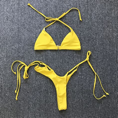 bicolor extreme micro bikini set open thong mini bikini sexy etsy sexiezpix web porn