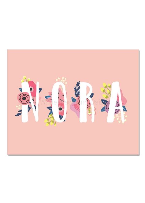 Nora Baby Name Wall Art Nora Baby Name Sign Nora Party Nora Etsy