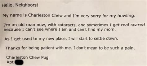 Dog Owner Writes Adorable Apology Note To Neighbors For Her Howling