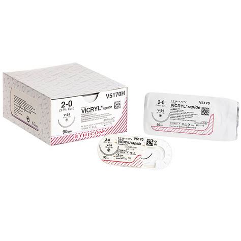 Ethicon Vicryl Rapide Sutures Coated Vicryl Curved Round Bodied 40