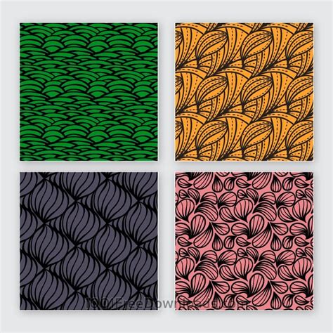 Free Vectors Creative Vector Seamless Patterns Abstract