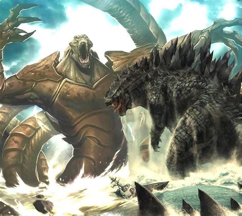Godzilla Vs The Kraken By Jes86 Rgodzilla