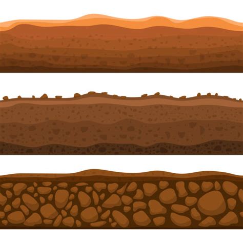 Cartoon Of The Different Layers Of Soil Illustrations Royalty Free