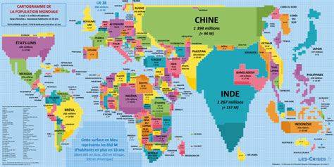 Cartogramme De La Population Mondiale