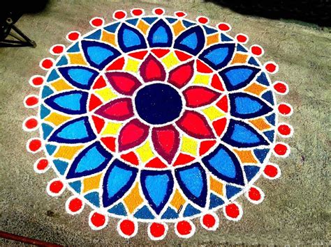 Best Rangoli Designs For Diwali 2016 Free Hand Rangoli With Colors