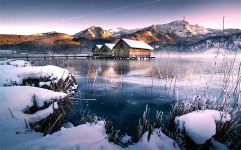 デスクトップ壁紙 風景 湖 水 自然 反射 雪 冬 氷 イブニング 朝 荒野 北極 凍結 天気 シーズン