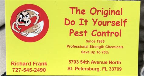 Sanitation, exclusion, and chemical pest control products. DO It Yourself Pest Control in St Petersburg | DO It Yourself Pest Control 5791 54th Ave N, St ...