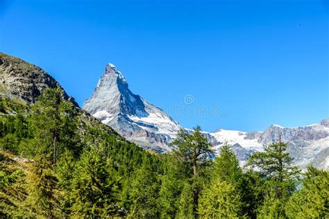 Matterhorn Beautiful Landscape Of Zermatt Switzerland Stock Image