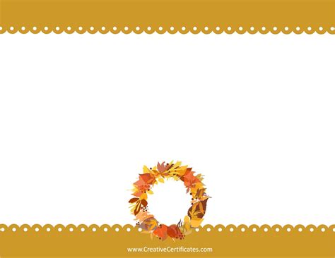 Free Thanksgiving Border Templates Customizable And Printable