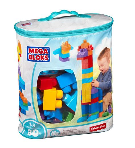 Mega Bloks First Builders Big Building Bag Classic Colour Blocks 80pc