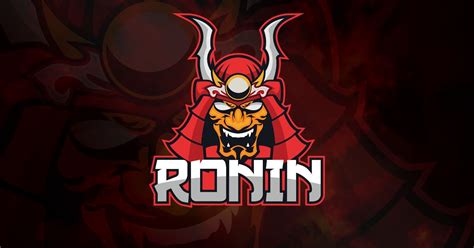 ronin mascot and logo esport rb by rometheme on envato elements