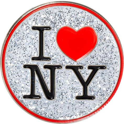 Officially Licensed I Love New York Round Souvenir Lapel Pin