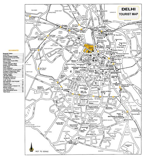 Detailed Tourist Map Of Delhi City Delhi India Asia Mapsland
