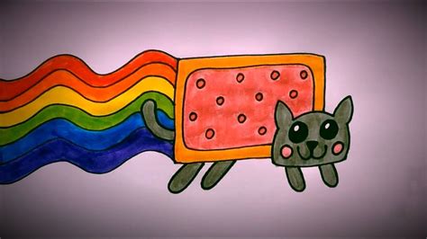 Now your nyan cat is all done. How to draw nyan cat ️ - YouTube