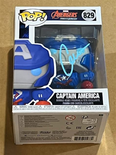 Chris Evans Signed Autographed Captain America Funko Pop Etsy