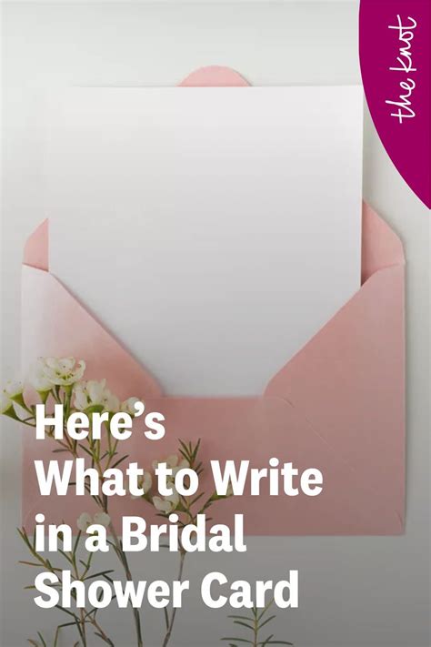 Theres What To Write In A Bridal Shower Card