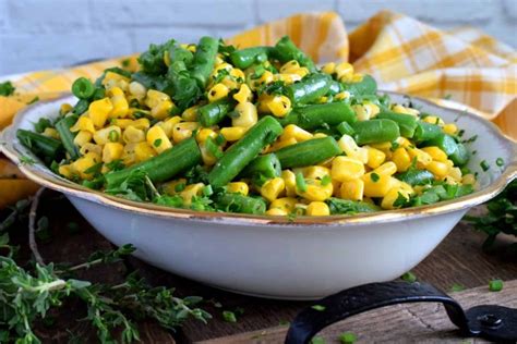 Herb Buttered Corn And Green Beans Lord Byrons Kitchen
